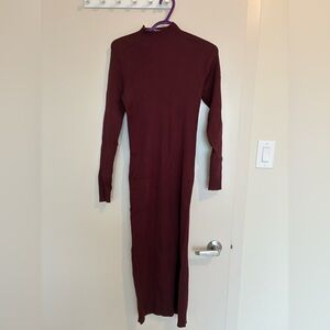 Wilfred Deep Red Long Sleeve Dress